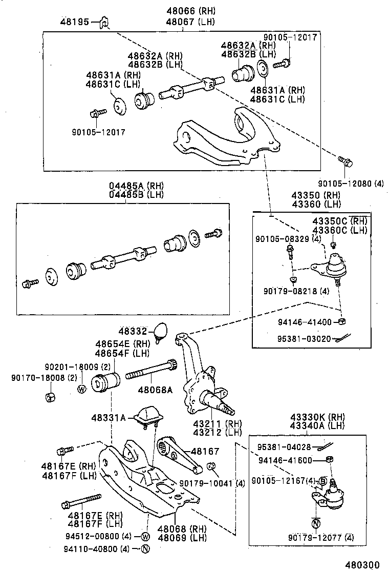 43330-39305 JOINT ASSY, LOWER BALL, FRONT RH product image