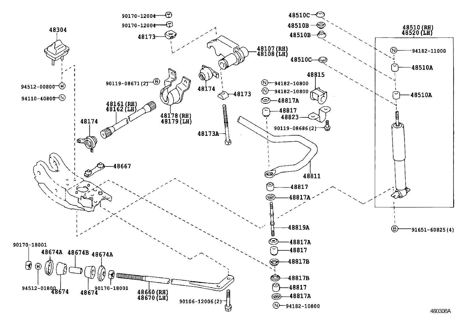 48161-35180 SPRING, TORSION BAR, RH product image