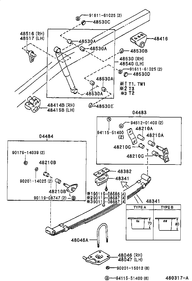 48046-35160 SEAT SUB-ASSY, SPRING U BOLT, RH product image