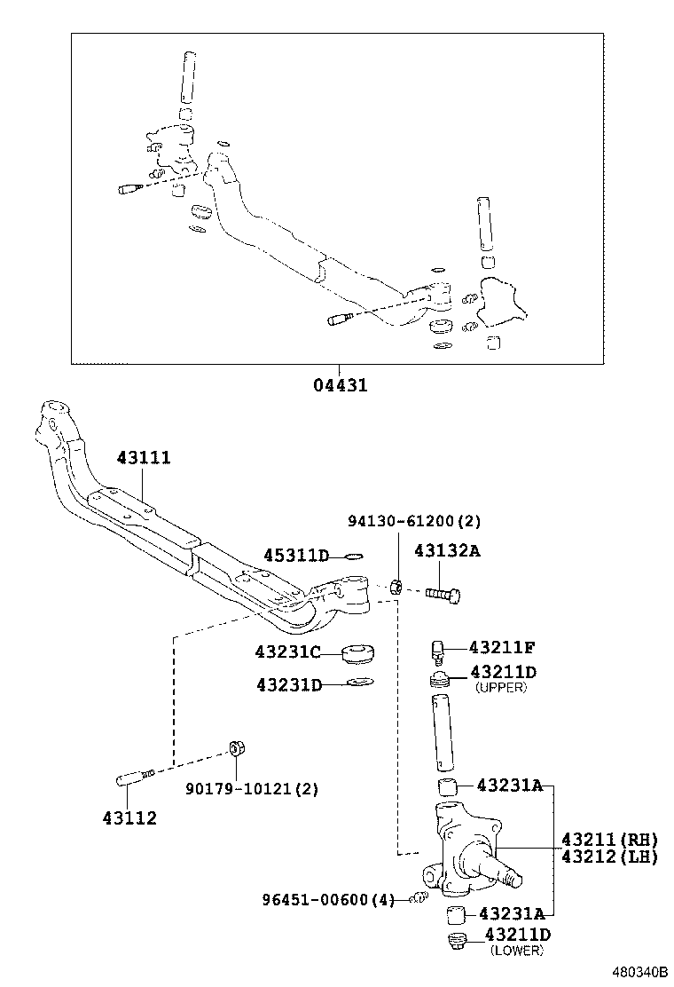 43112-36030 PIN, KING PIN LOCK product image