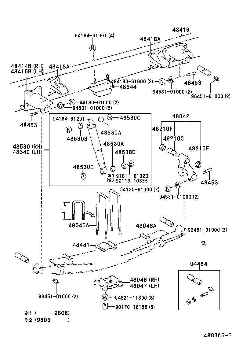 48416-36240 BRACKET, SPRING, NO.4 product image