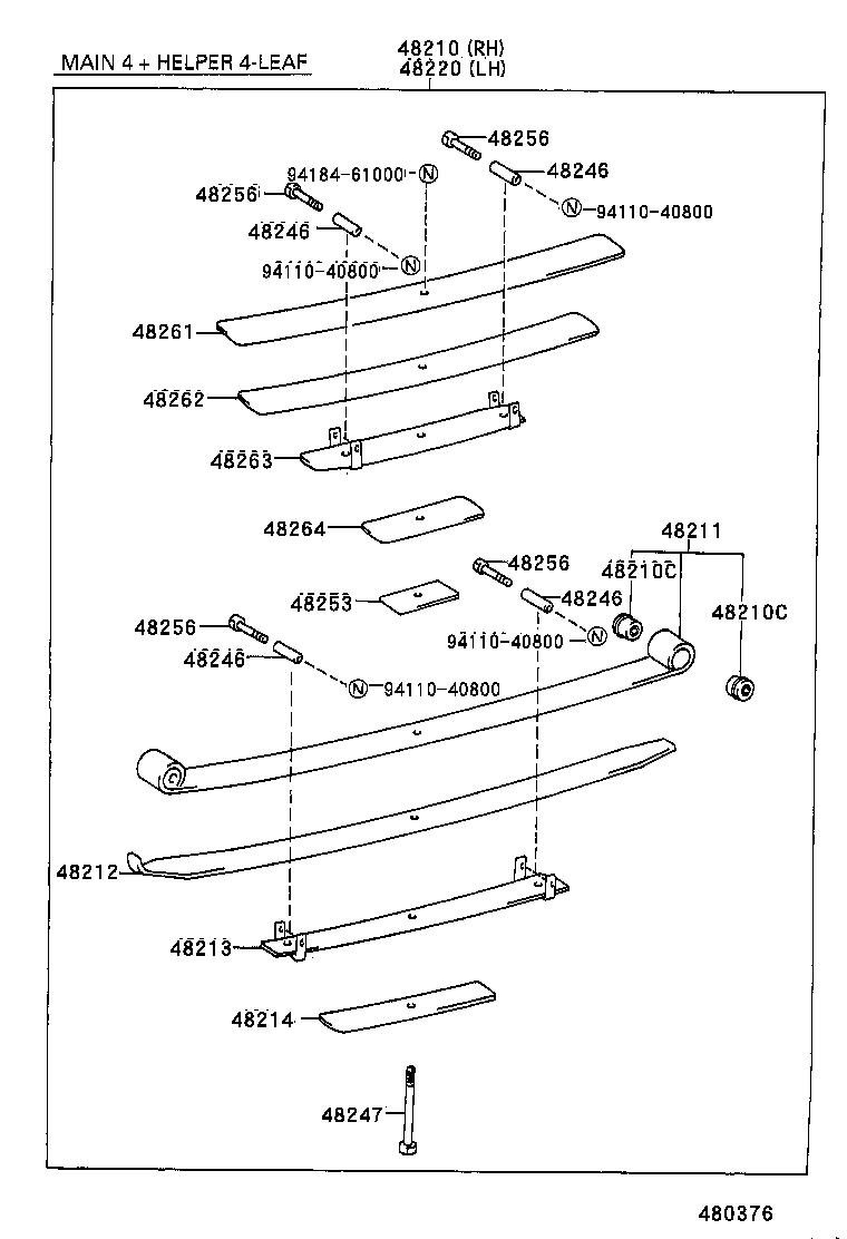 48416-36240 BRACKET, SPRING, NO.4 product image