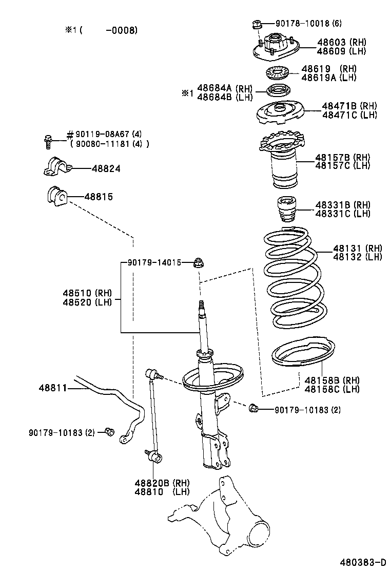 Toyota 48131-AE010 SPRING, FRONT COIL, RH