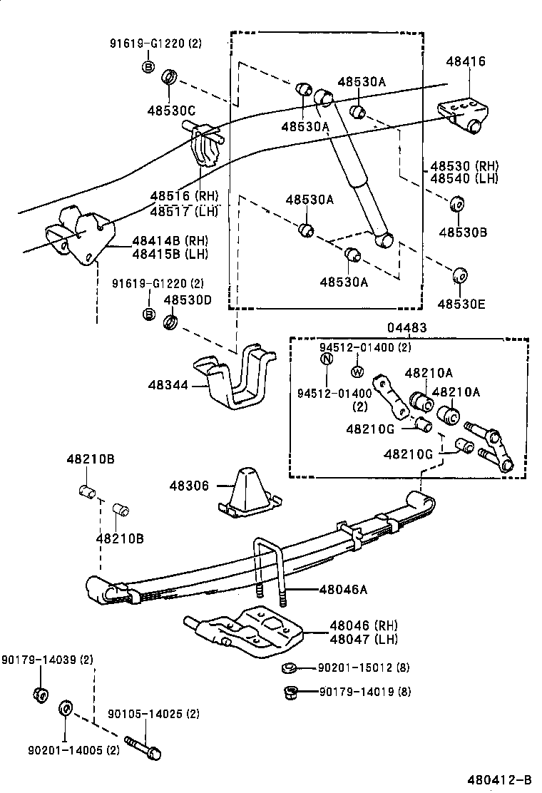 Toyota 48531-80514 ABSORBER ASSY, SHOCK, REAR RH