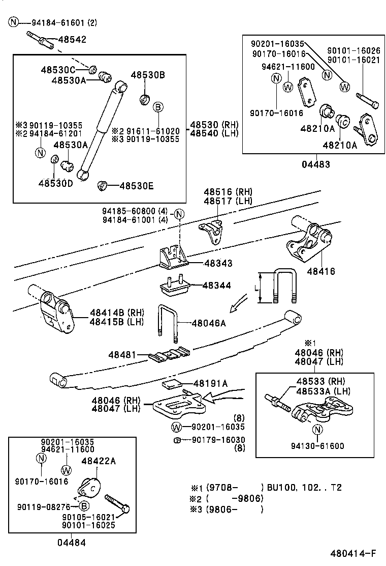 48416-36240 BRACKET, SPRING, NO.4 product image