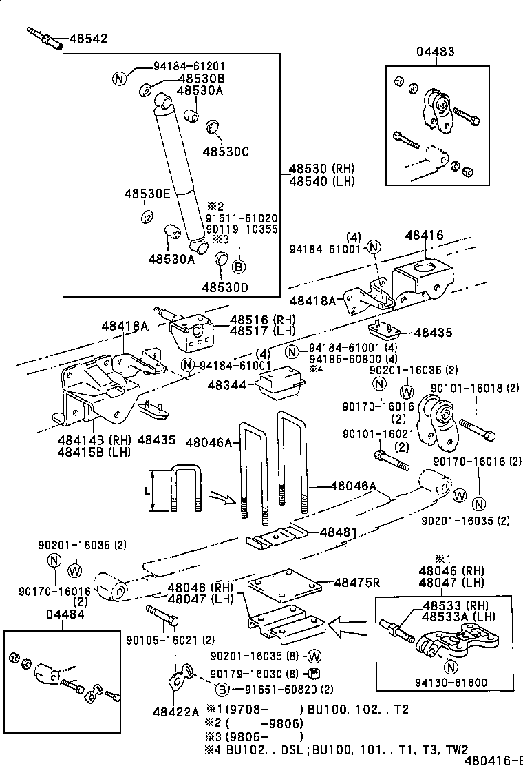 48416-36240 BRACKET, SPRING, NO.4 product image