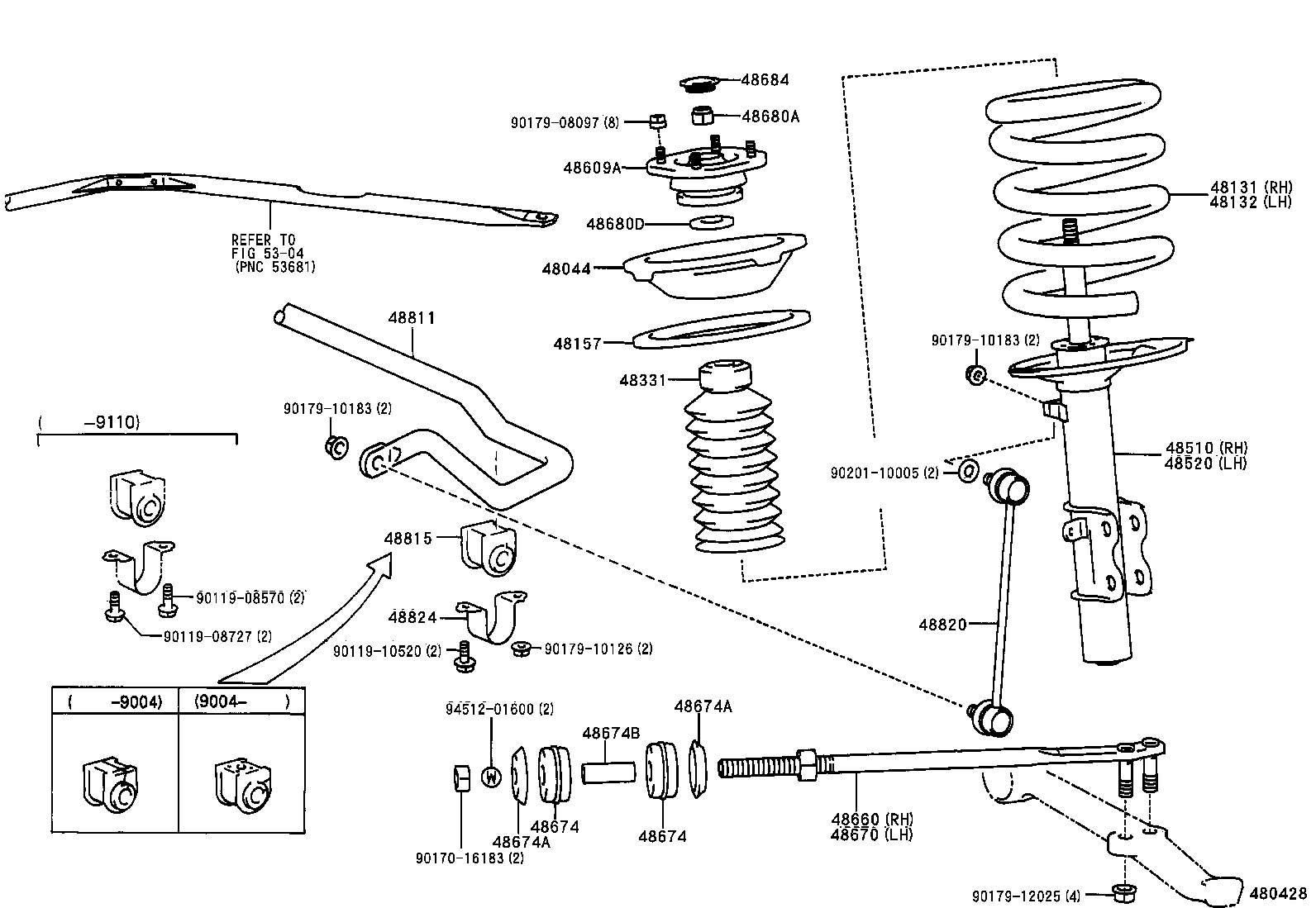 48131-17570 SPRING, FRONT COIL, RH product image