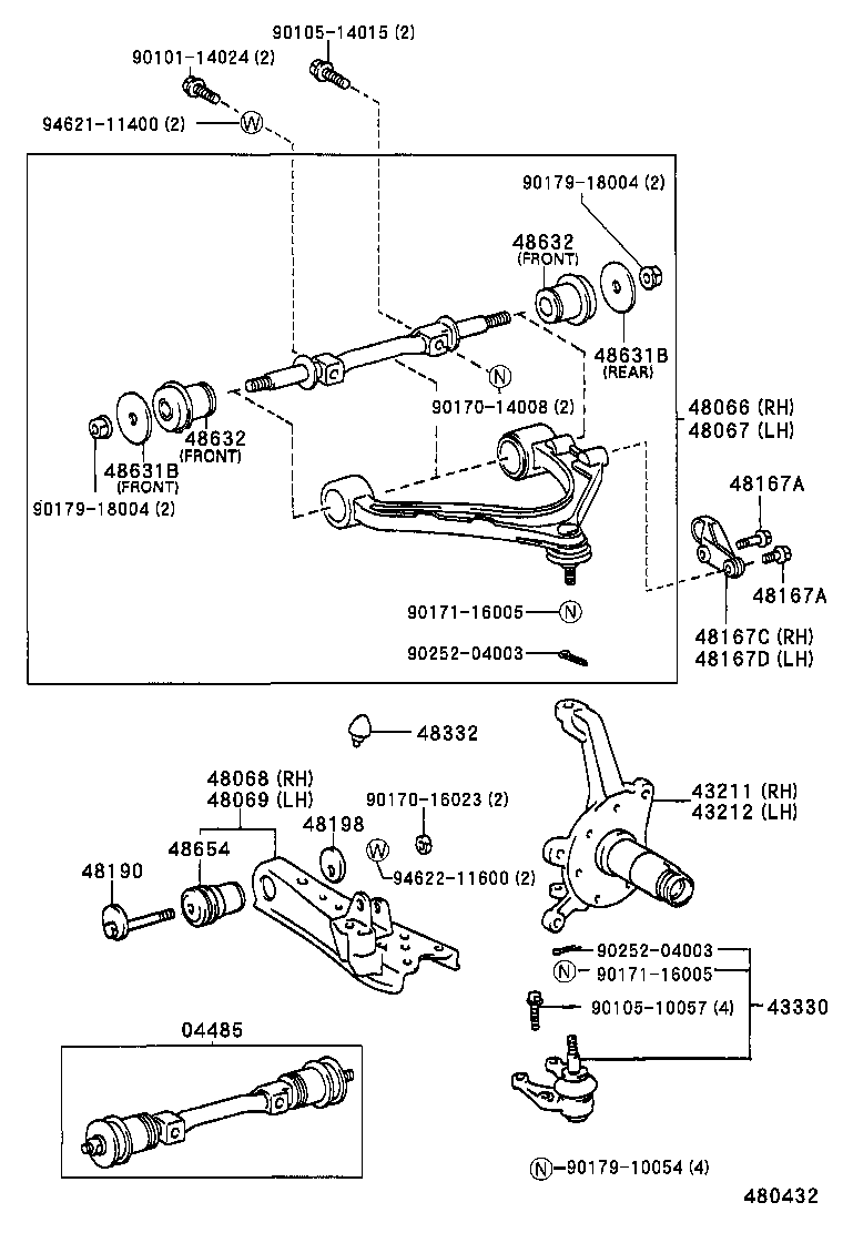 43330-29295 JOINT ASSY, LOWER BALL, FRONT product image