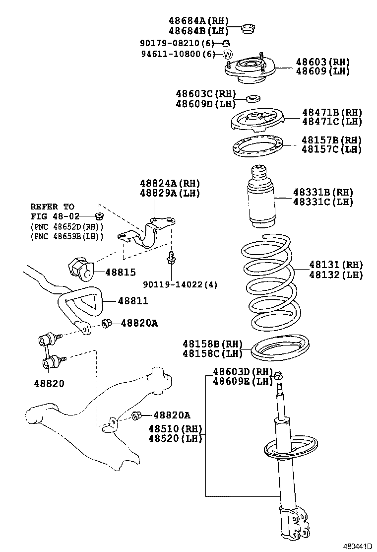 Toyota 48131-02460 SPRING, FRONT COIL, RH