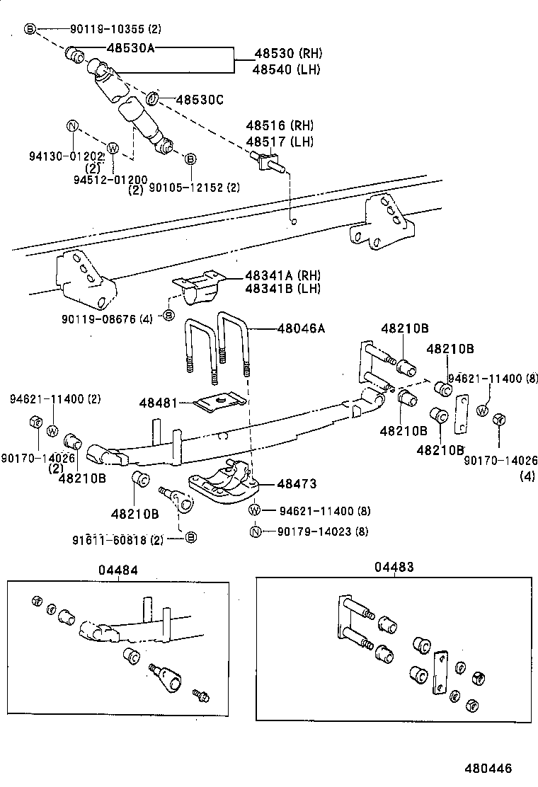 48212-26381 LEAF, REAR SPRING, NO.2 product image