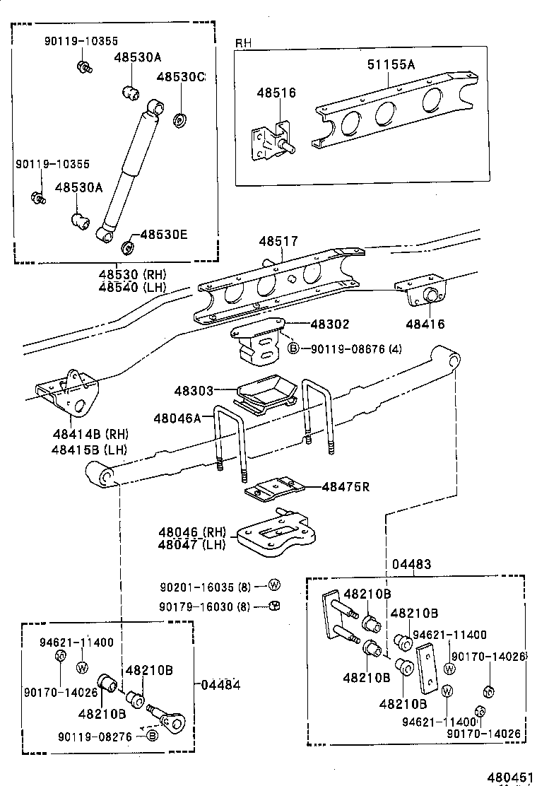 48405-25020 BRACKET, SPRING, NO.4 product image