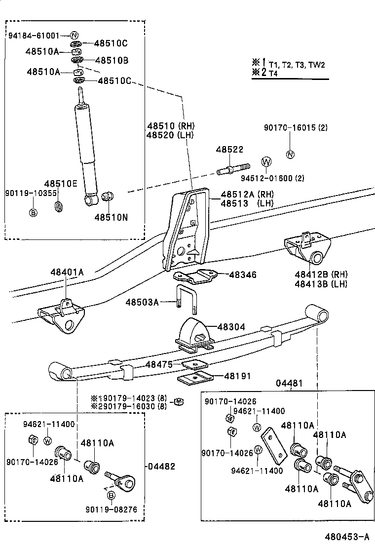 04481-25050 SHACKLE KIT, FRONT SPRING product image