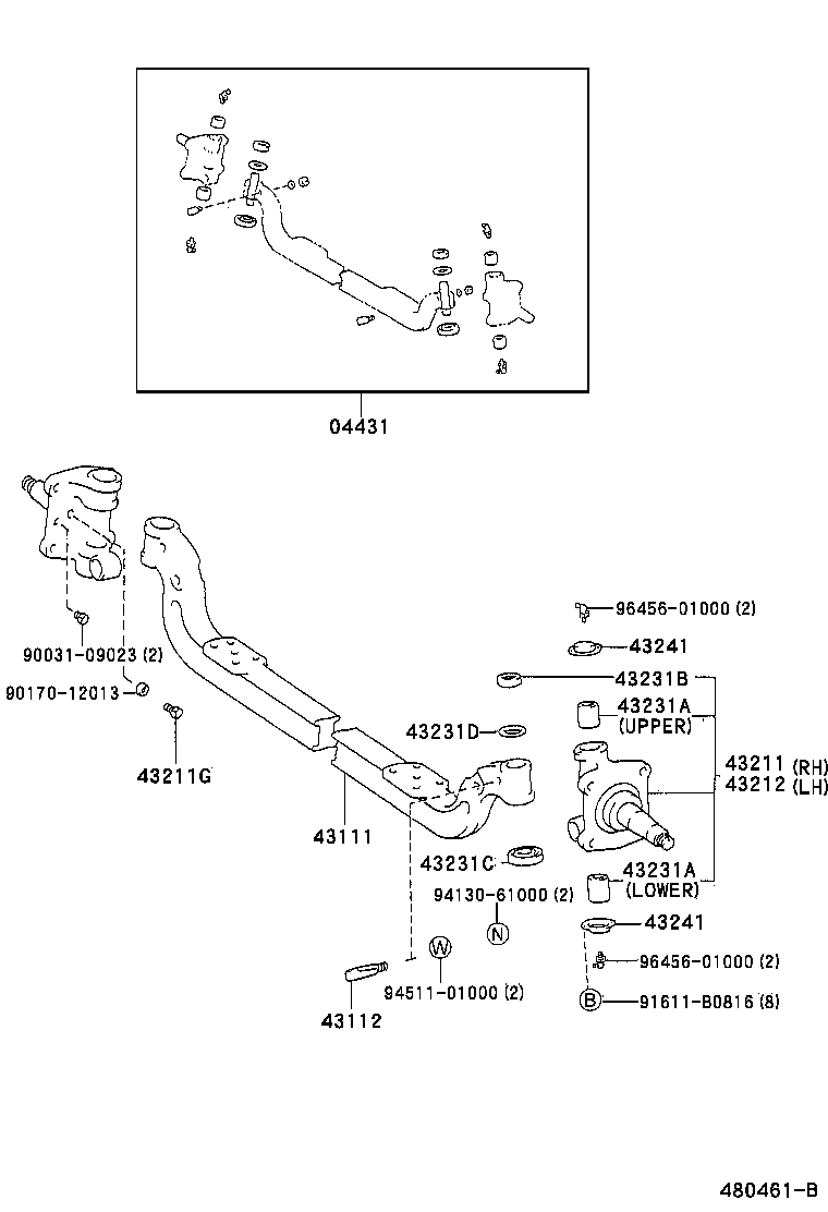 43112-36030 PIN, KING PIN LOCK product image