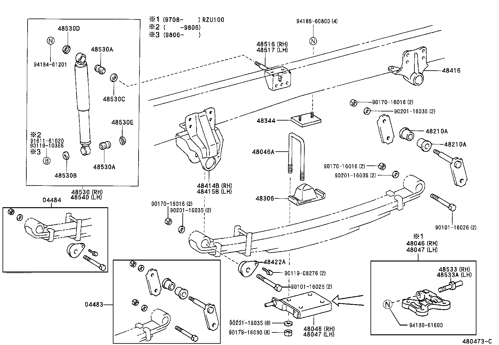 48416-36240 BRACKET, SPRING, NO.4 product image