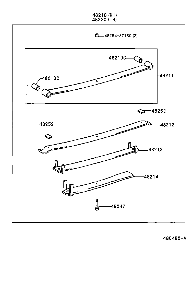 48405-25020 BRACKET, SPRING, NO.4 product image