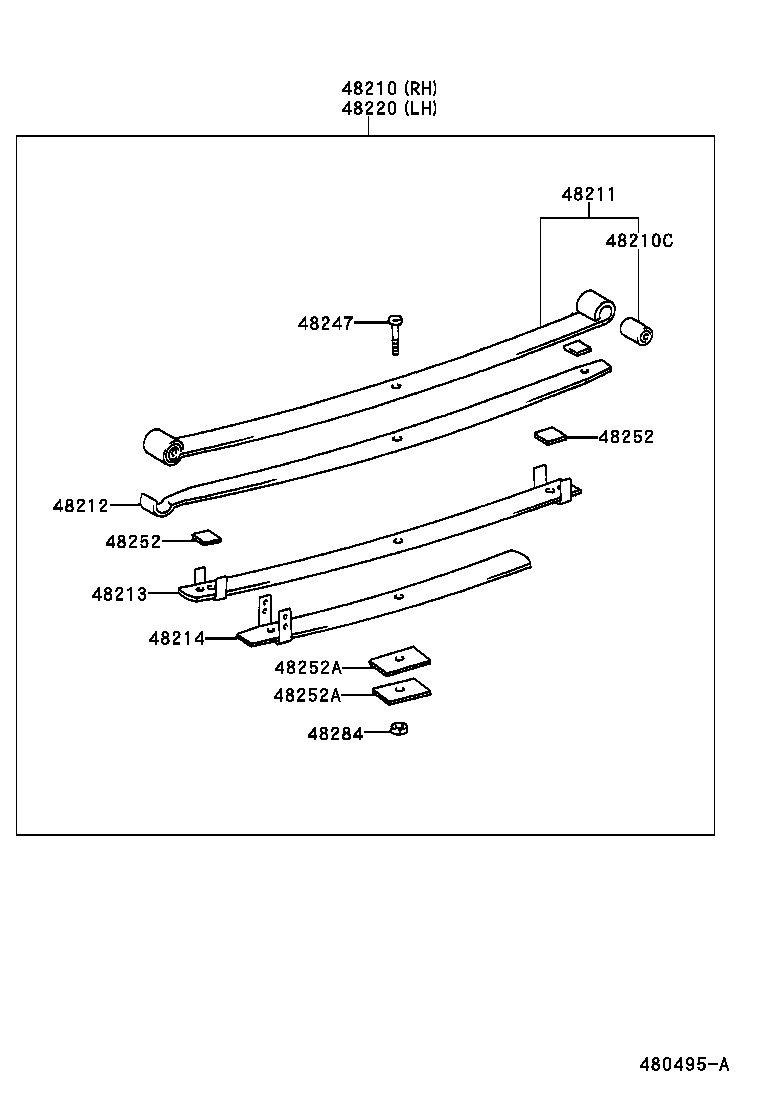 48046-26111 SEAT SUB-ASSY, SPRING U BOLT, RH product image