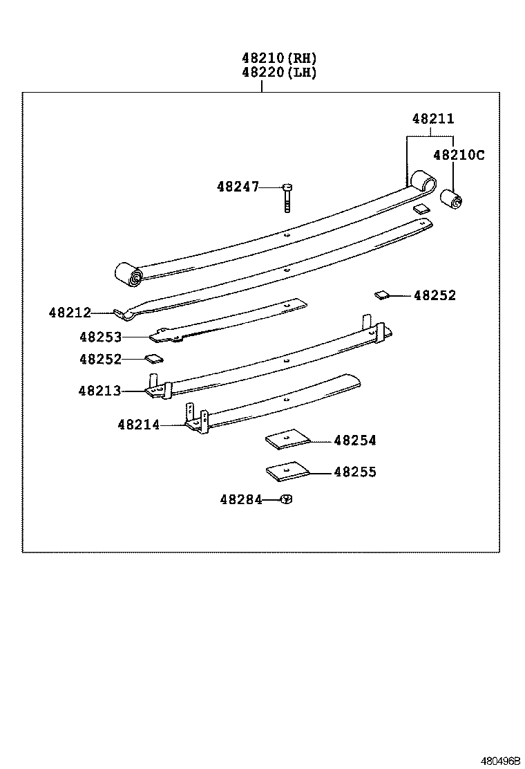 48046-26111 SEAT SUB-ASSY, SPRING U BOLT, RH product image