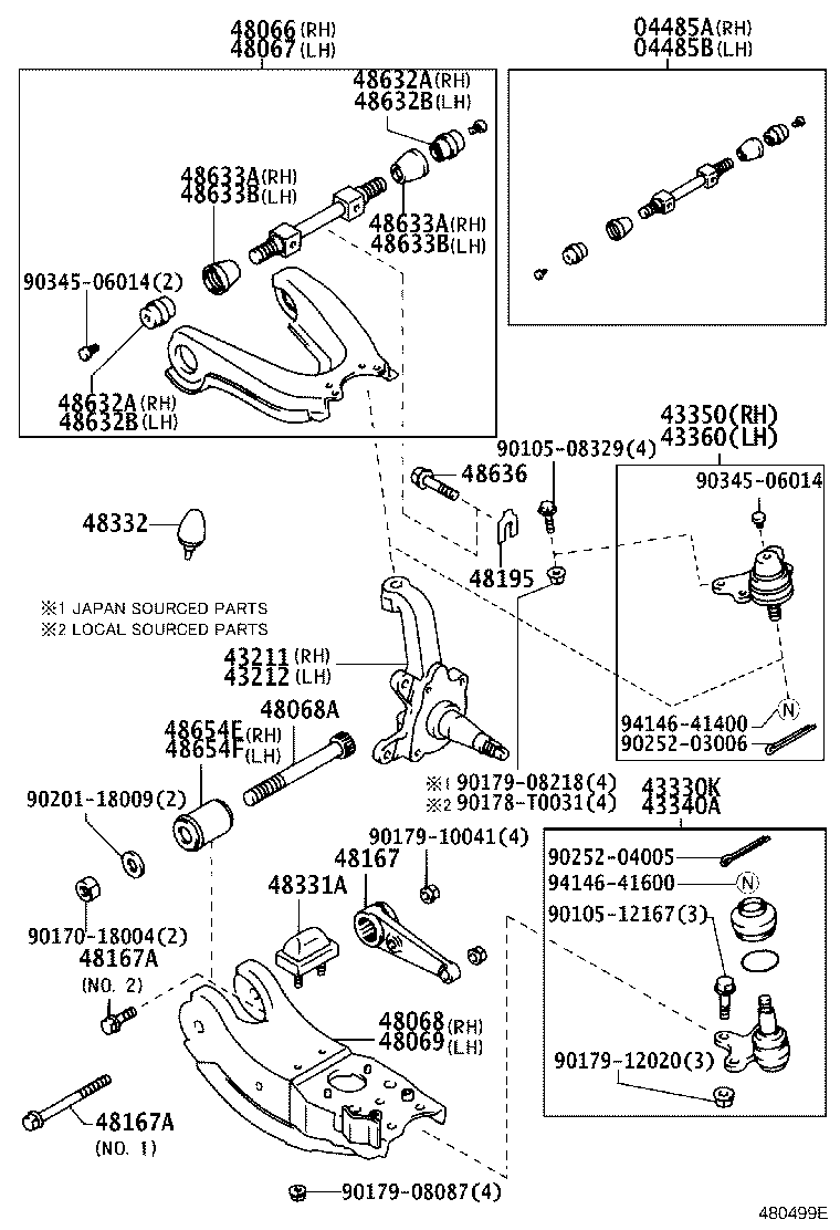 43202-34011 KNUCKLE, STEERING, LH product image