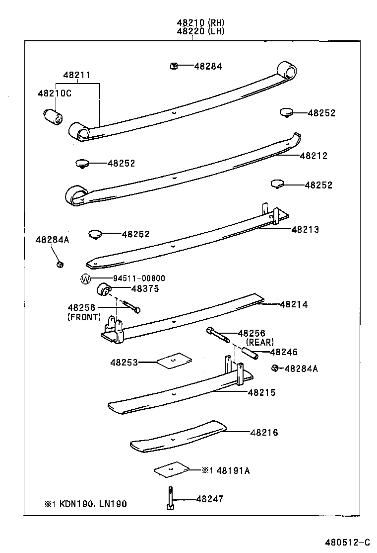48407-35050 BRACKET, SPRING, NO.3 LH product image