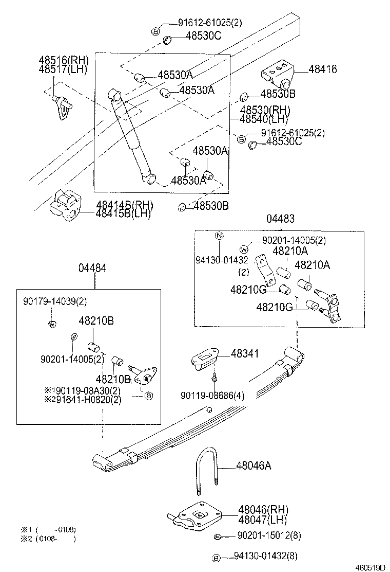 48407-35050 BRACKET, SPRING, NO.3 LH product image