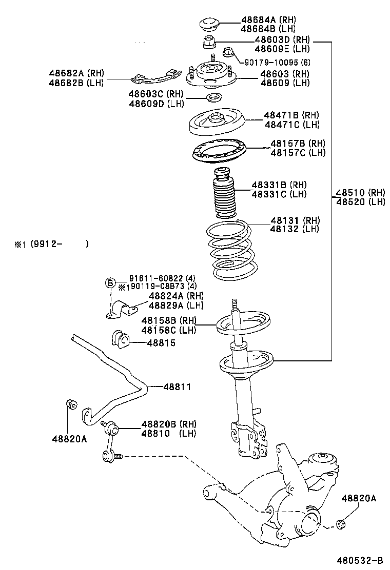 48131-21160 SPRING, FRONT COIL, RH product image