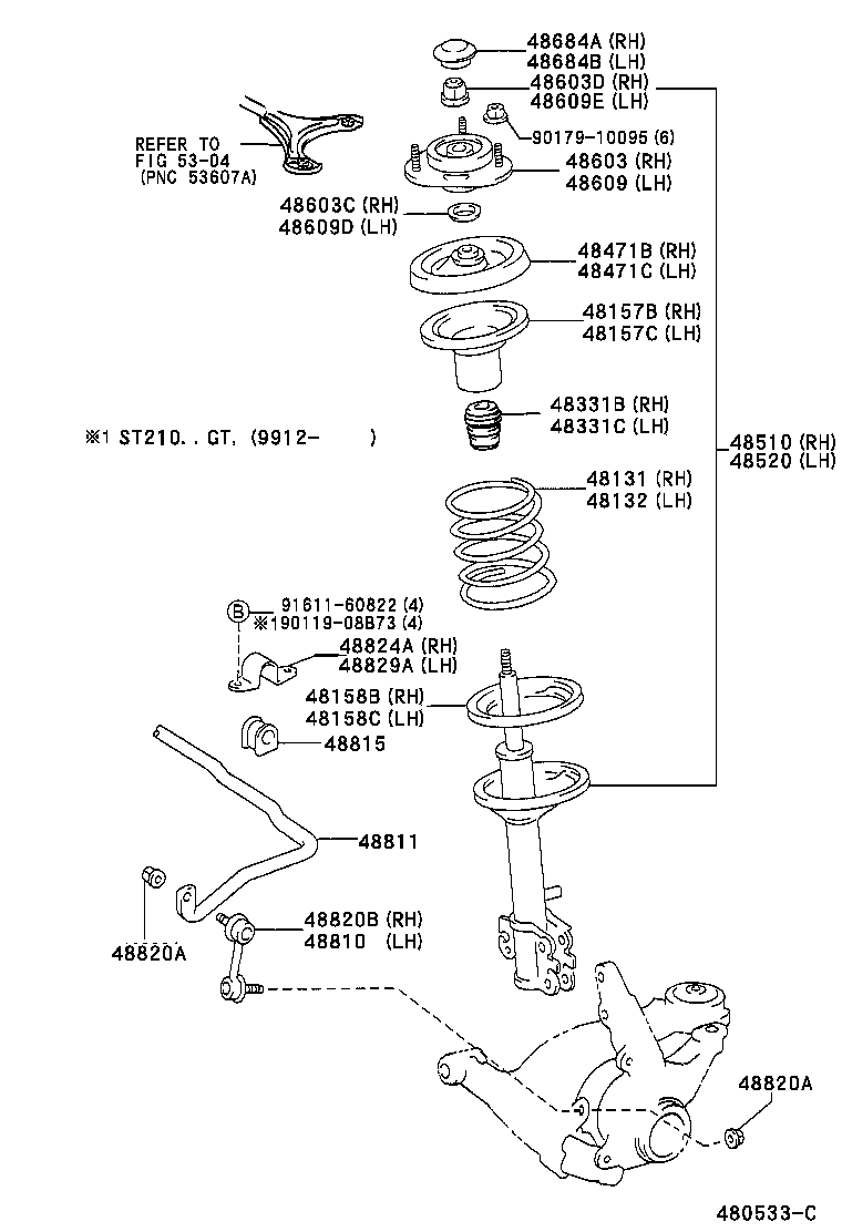 48131-21160 SPRING, FRONT COIL, RH product image