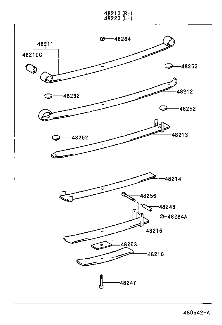 48046-04010 SEAT SUB-ASSY, SPRING U BOLT, RH product image