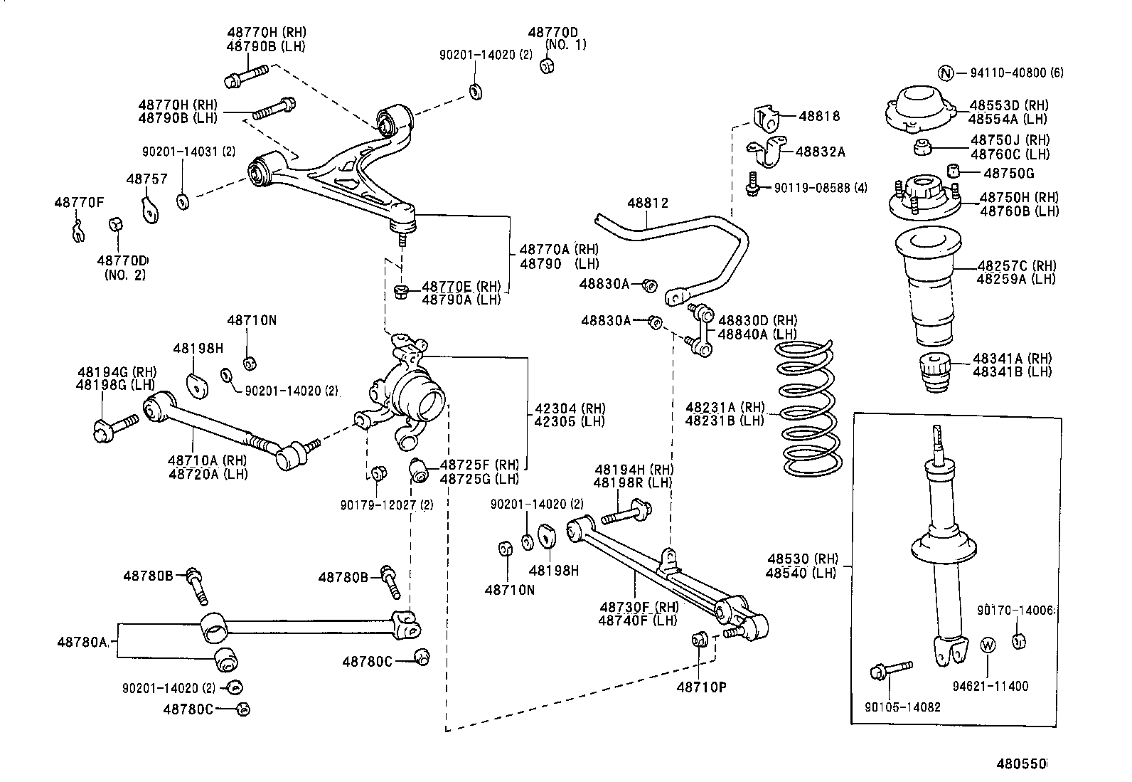 48231-1B121 SPRING, COIL, REAR RH product image