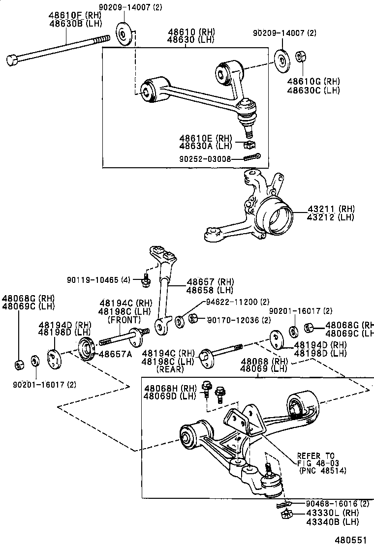 48657-24020 STOPPER, FRONT LOWER ARM BUSH product image