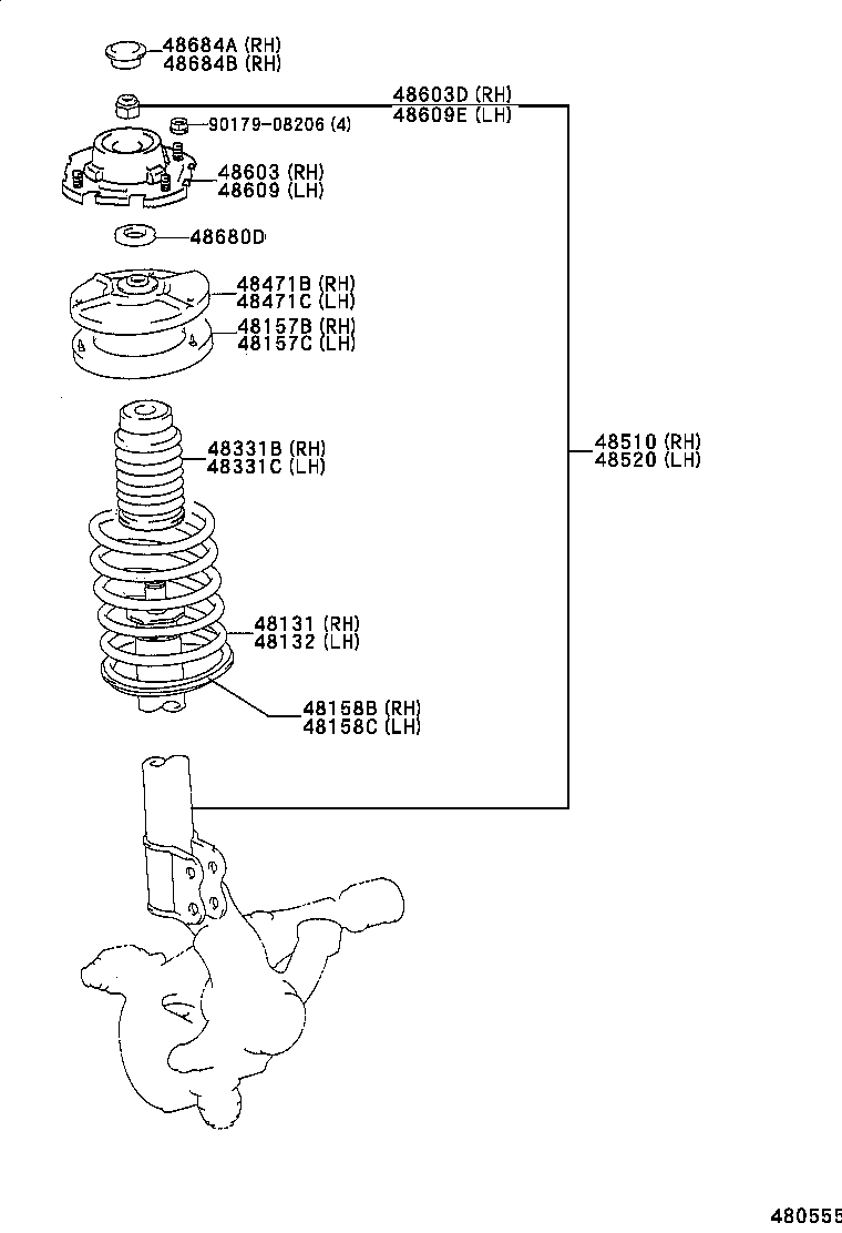 48131-1G580 SPRING, FRONT COIL, RH product image