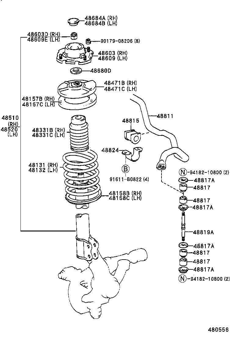 48131-1G680 SPRING, FRONT COIL, RH product image