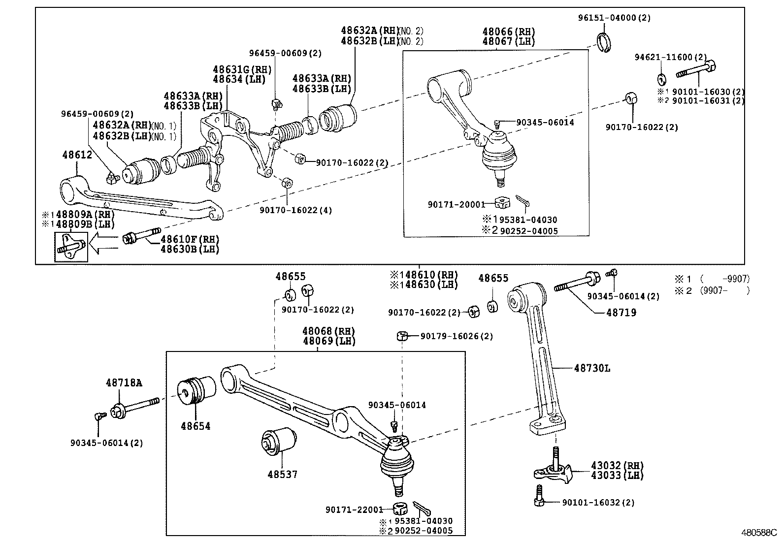 48719-36010 SHAFT, FRONT SUSPENSION LOWER ARM, NO.2 product image