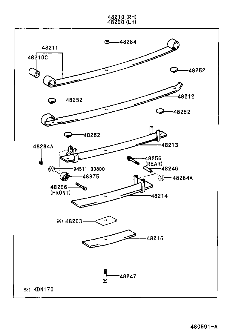 48407-35050 BRACKET, SPRING, NO.3 LH product image