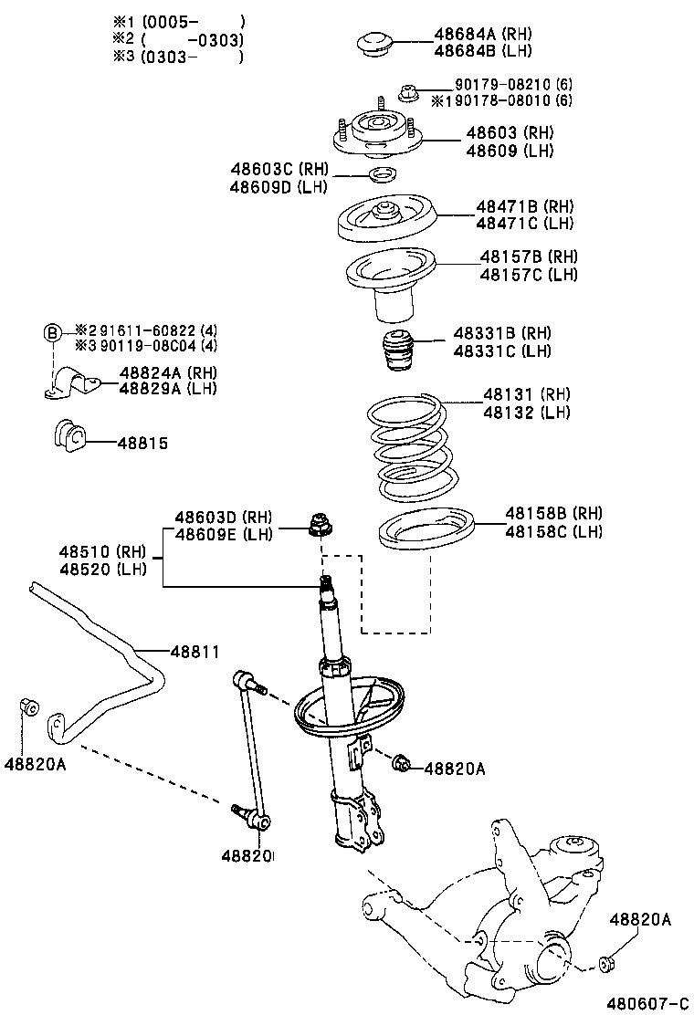 48131-47010 SPRING, FRONT COIL, RH product image