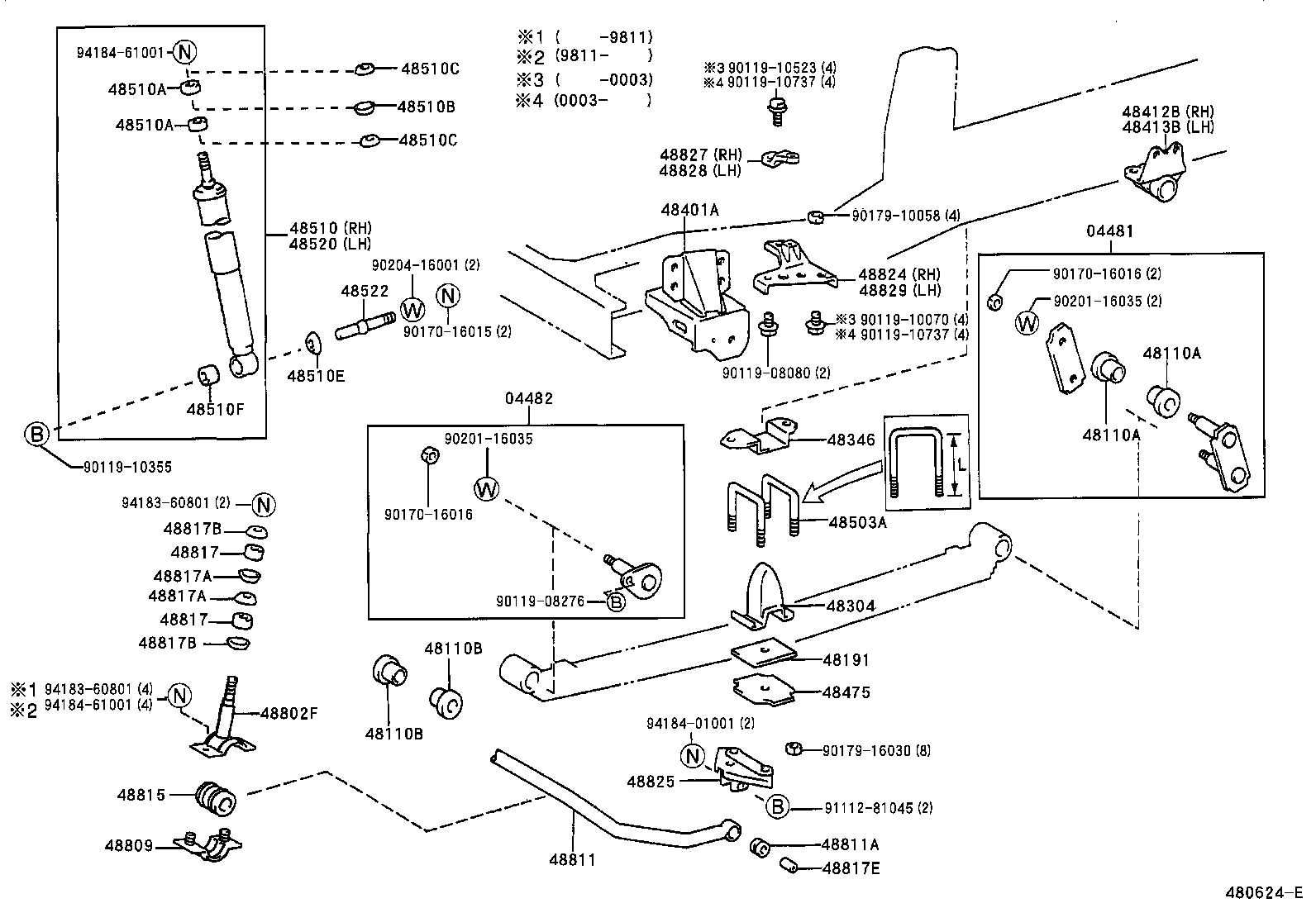 48411-36120 BRACKET SUB-ASSY, SPRING, NO.1 product image