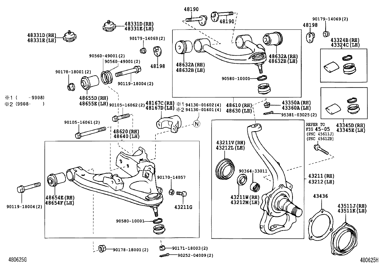 43202-60040 KNUCKLE, STEERING, LH product image