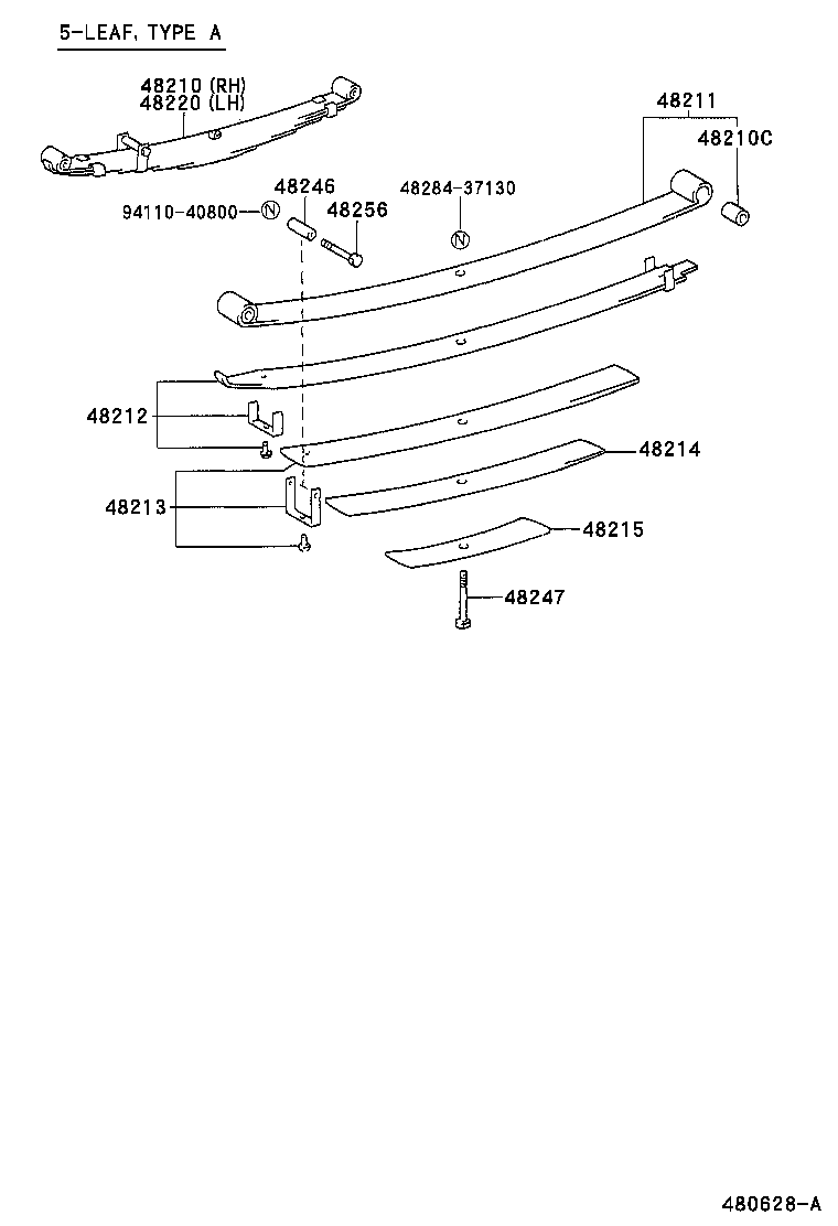 48416-36240 BRACKET, SPRING, NO.4 product image