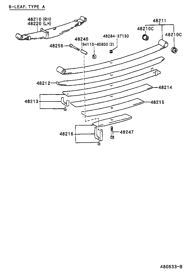48416-36240 BRACKET, SPRING, NO.4 product image