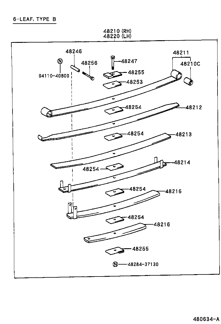 48416-36240 BRACKET, SPRING, NO.4 product image