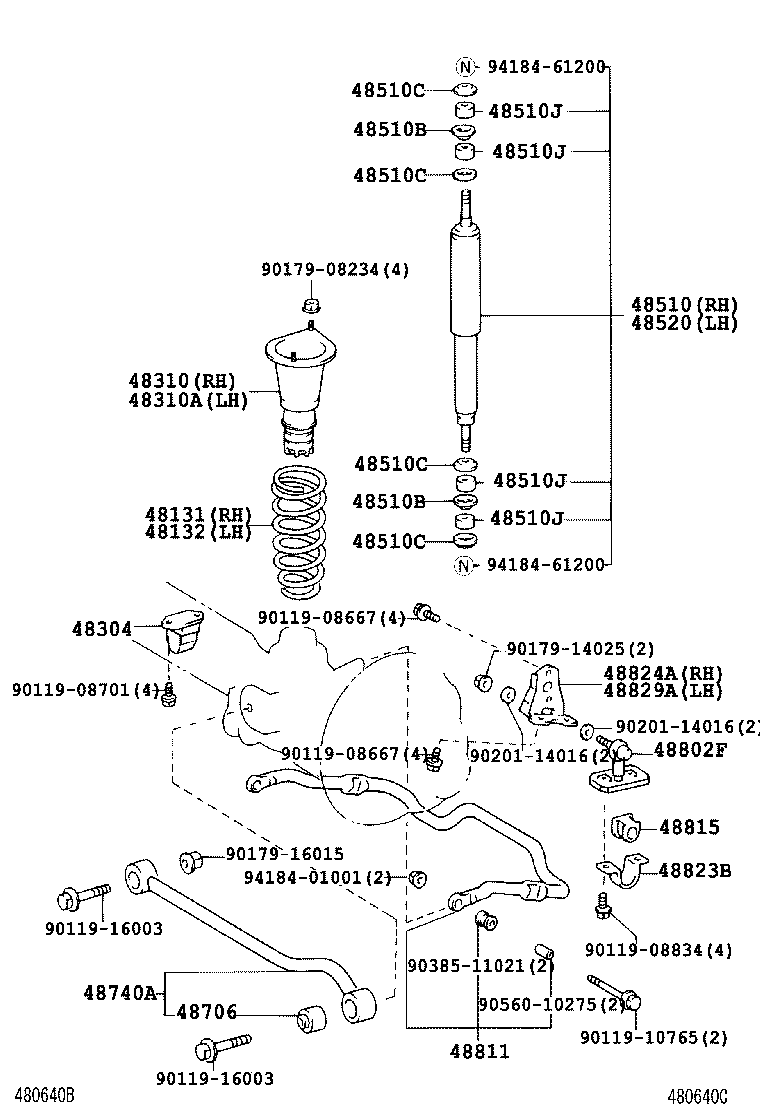 48161-60100 SPRING, TORSION BAR, RH product image