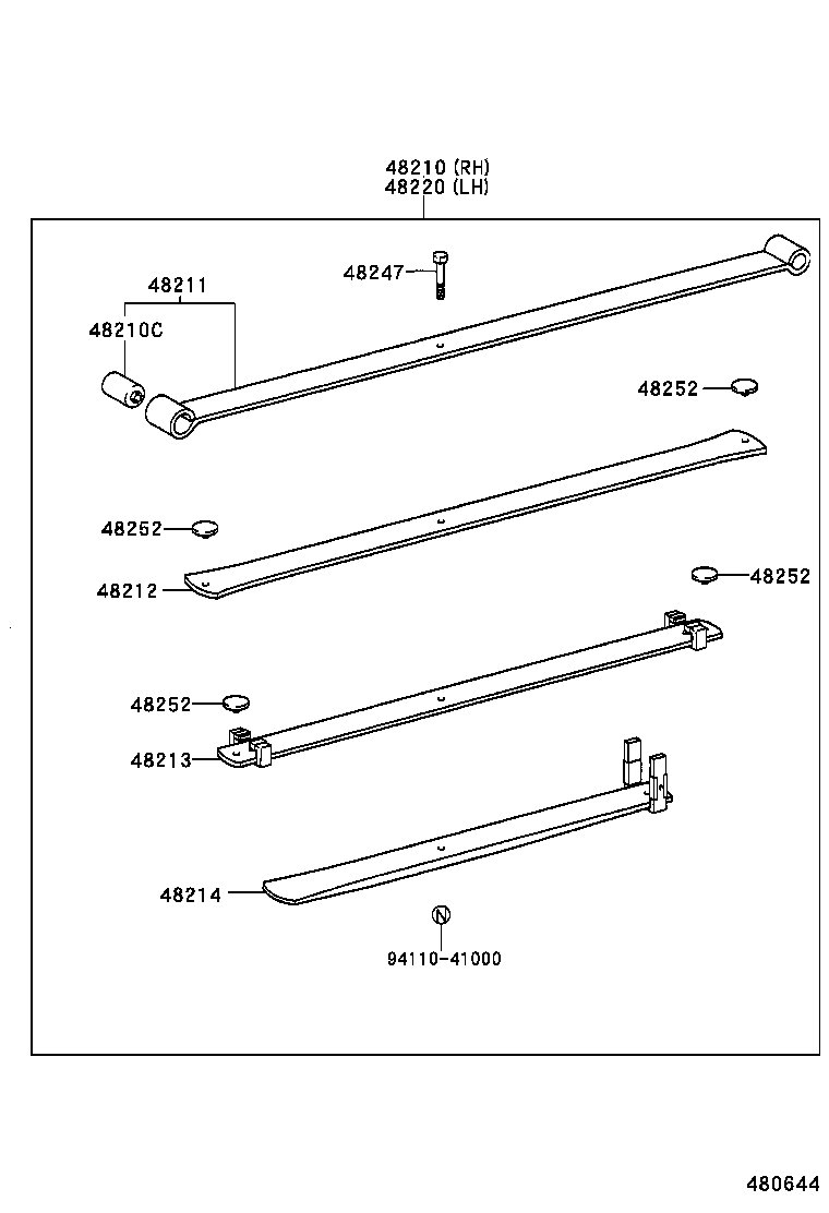 48046-04010 SEAT SUB-ASSY, SPRING U BOLT, RH product image