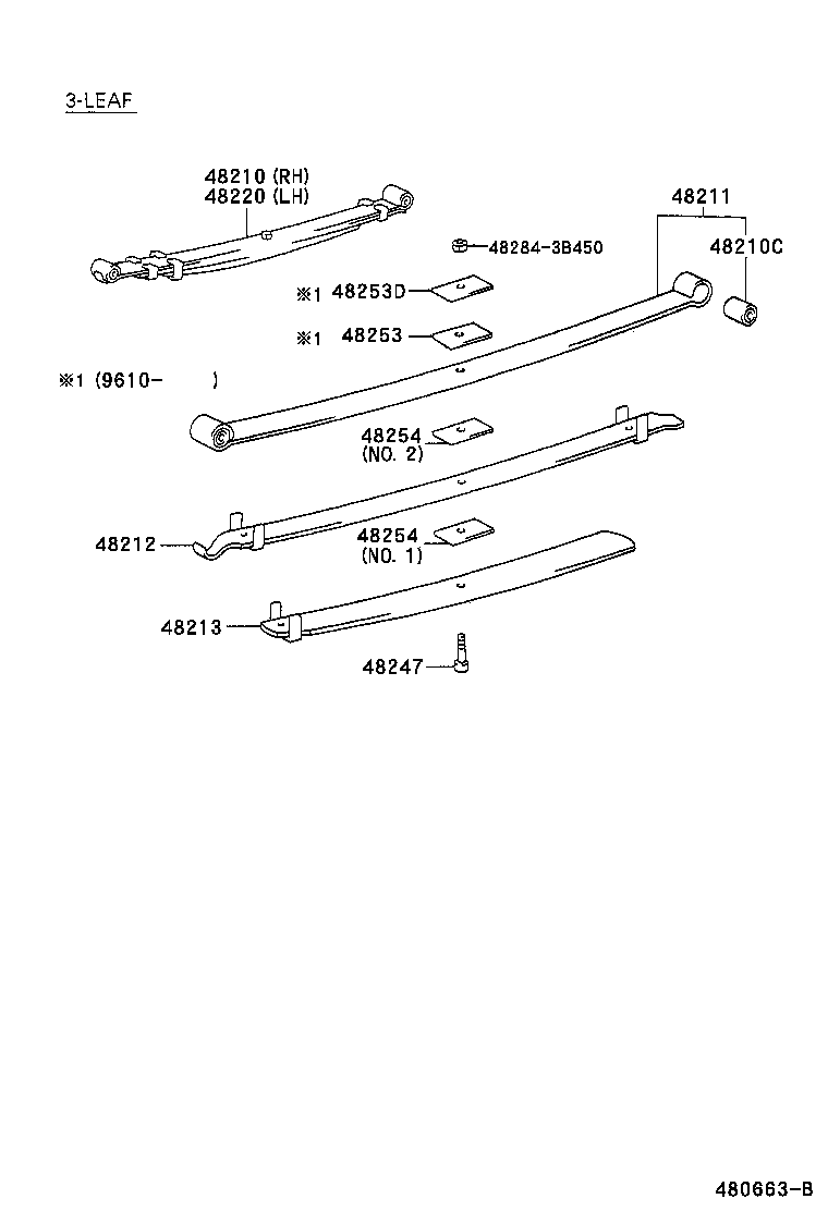 48247-3B511 BOLT, REAR SPRING, CENTER product image