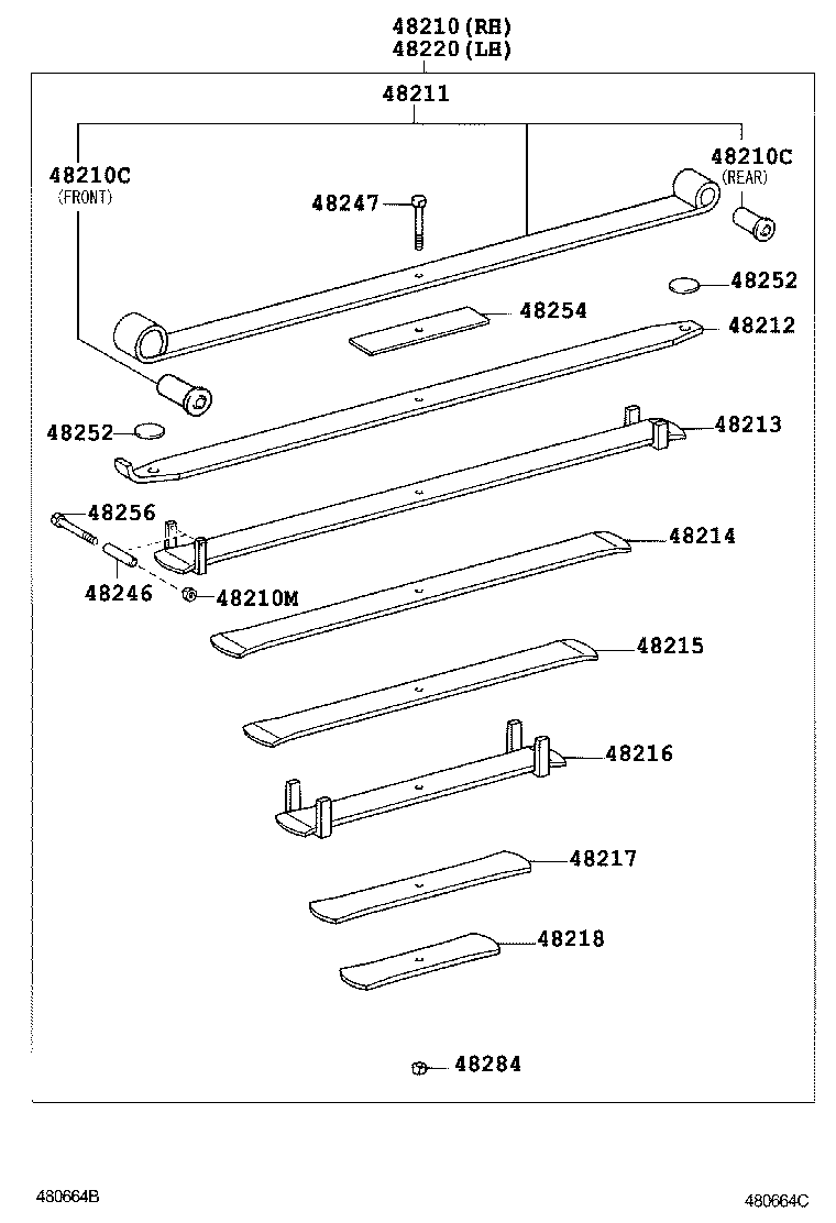 48415-36110 BRACKET, SPRING, NO.3 LH product image