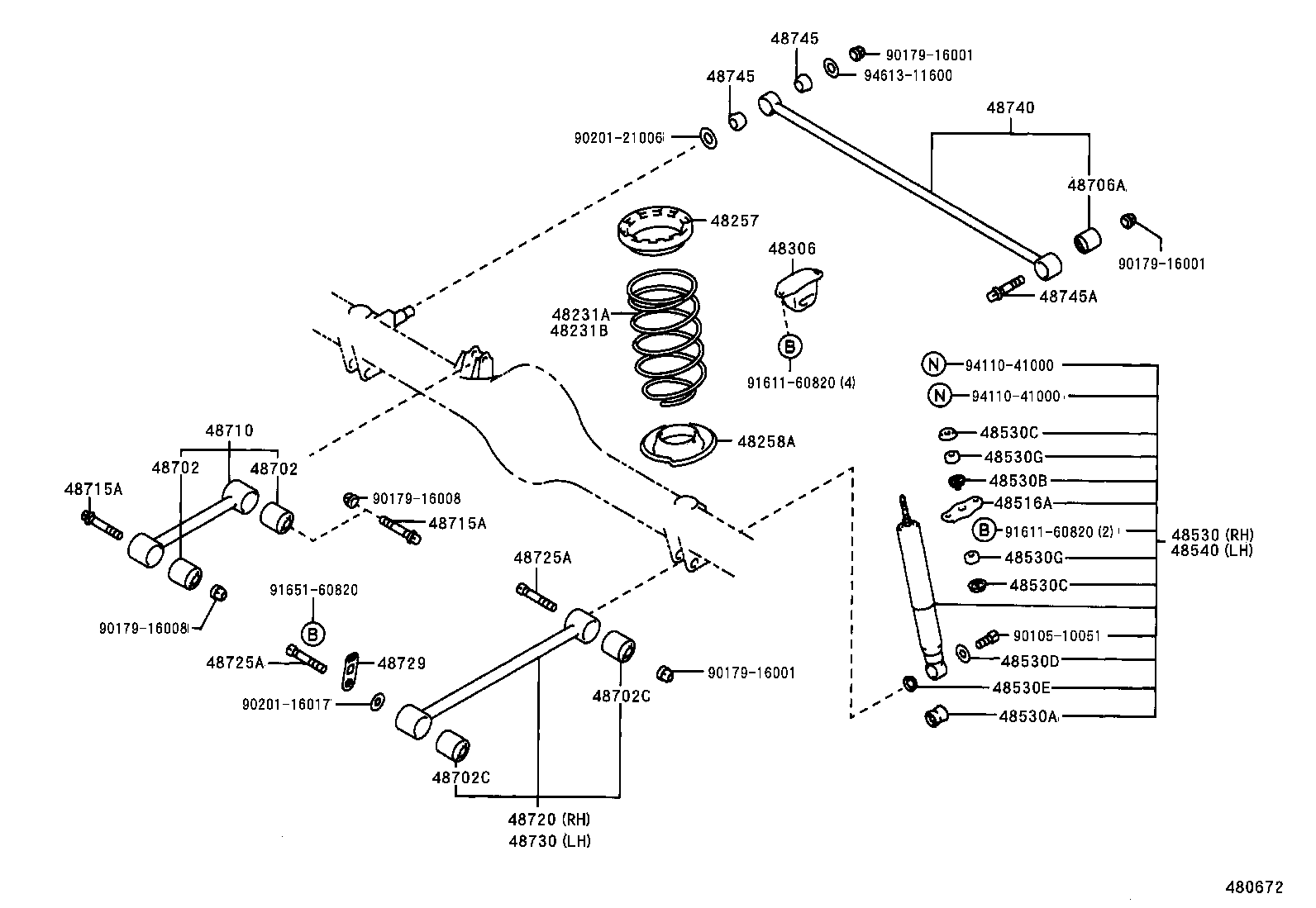 48231-3A130 SPRING, COIL, REAR RH product image