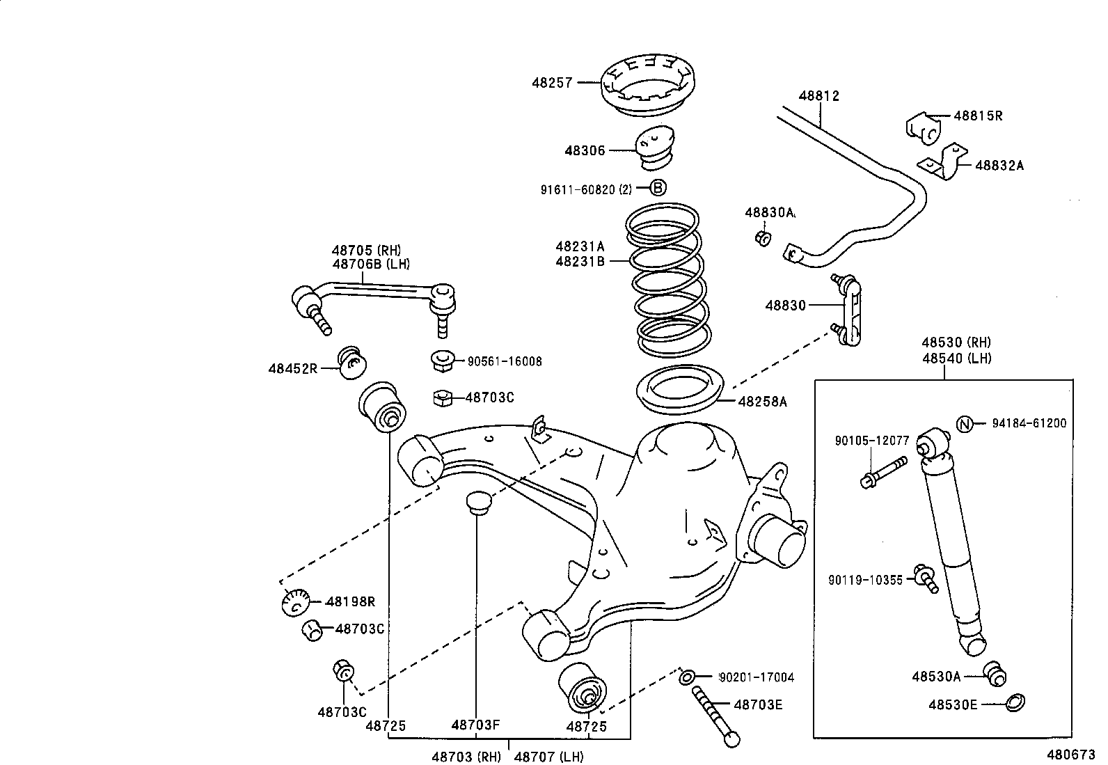 48231-3A130 SPRING, COIL, REAR RH product image