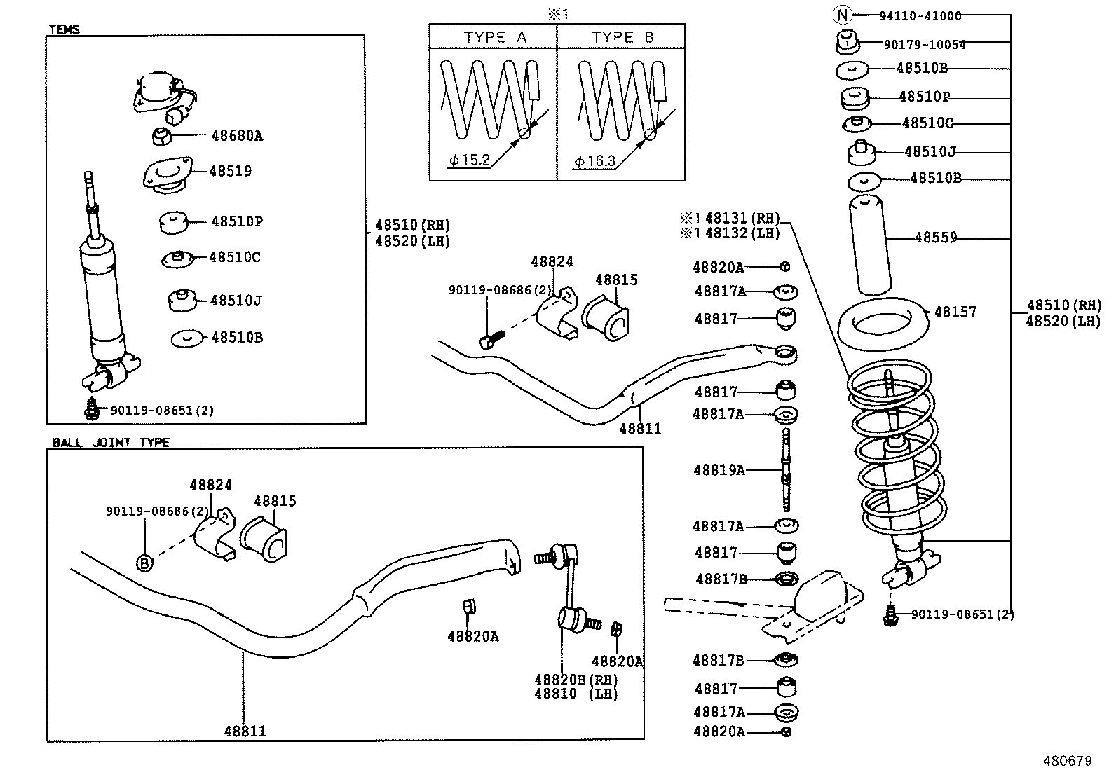 48131-30810 SPRING, FRONT COIL, RH product image