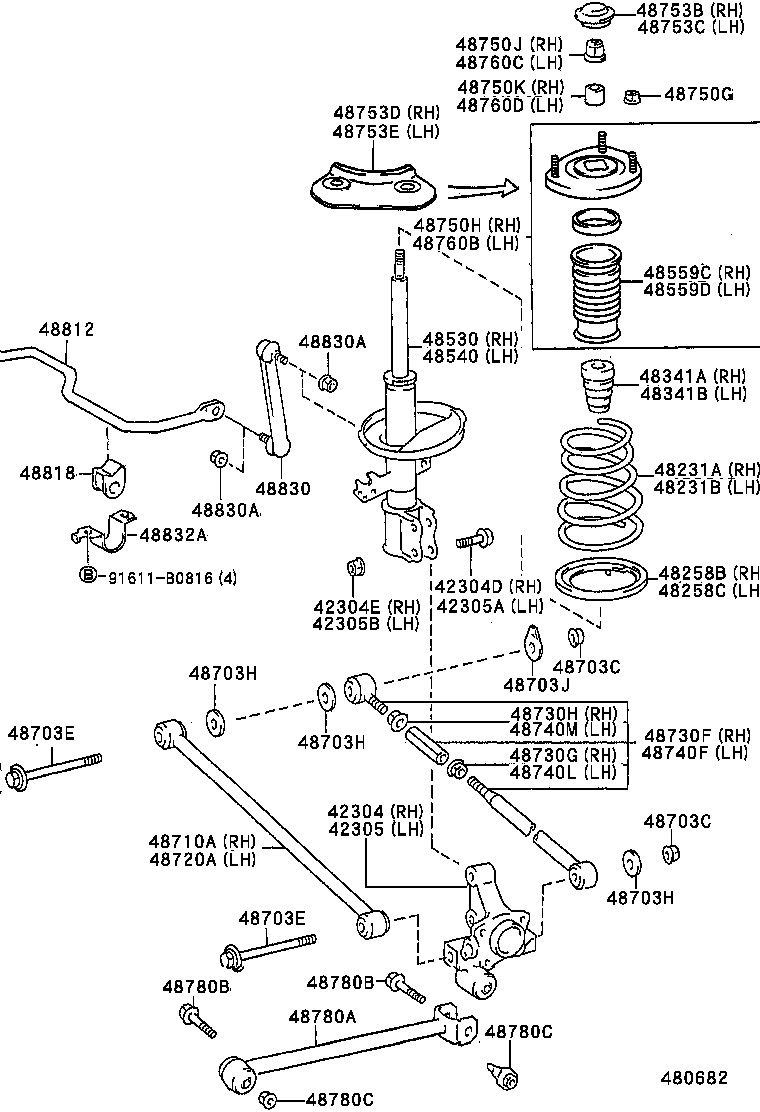 48231-2G080 SPRING, COIL, REAR RH product image