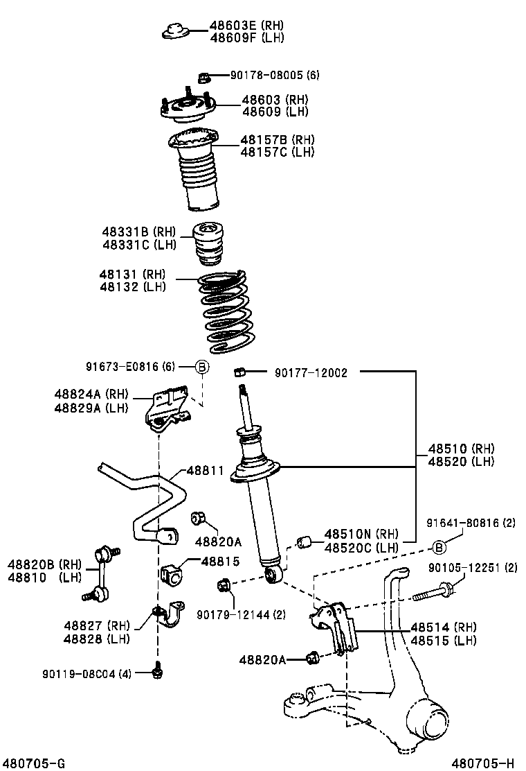 48131-51080 SPRING, FRONT COIL, RH product image