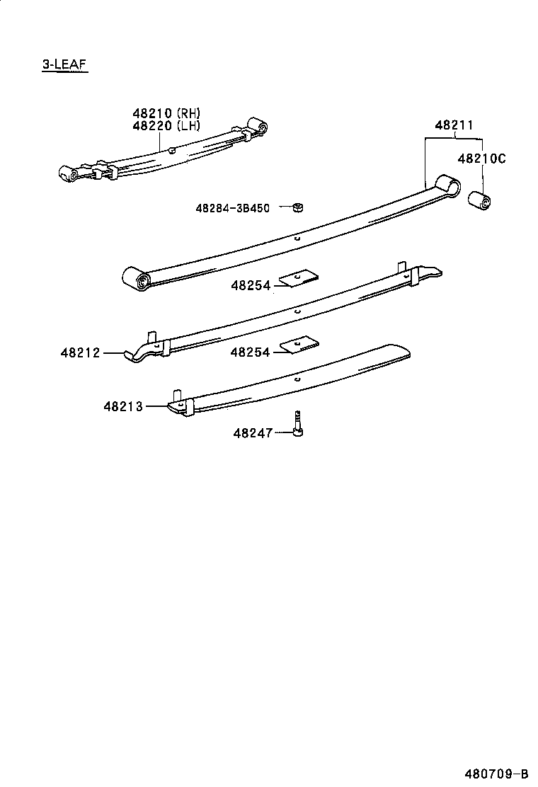 48247-3B511 BOLT, REAR SPRING, CENTER product image