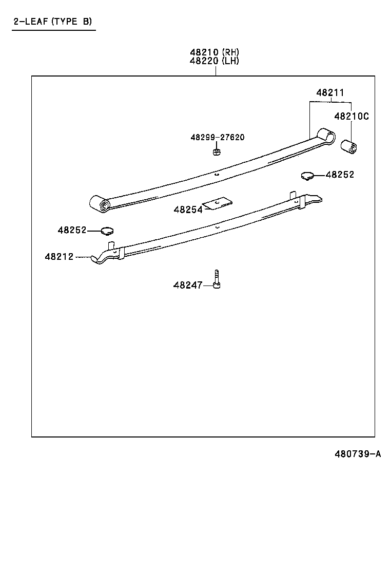 48215-2E080 LEAF, REAR SPRING, NO.5 product image